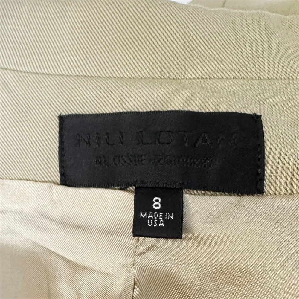 Nili Lotan‎ Khaki Utility Blazer Belted Jacket Safari Coat 8